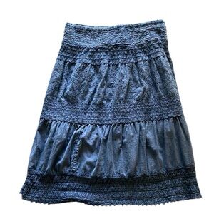 Denim skirt by Hannah , Women’s medium . Can be used as a swimsuit cover up !